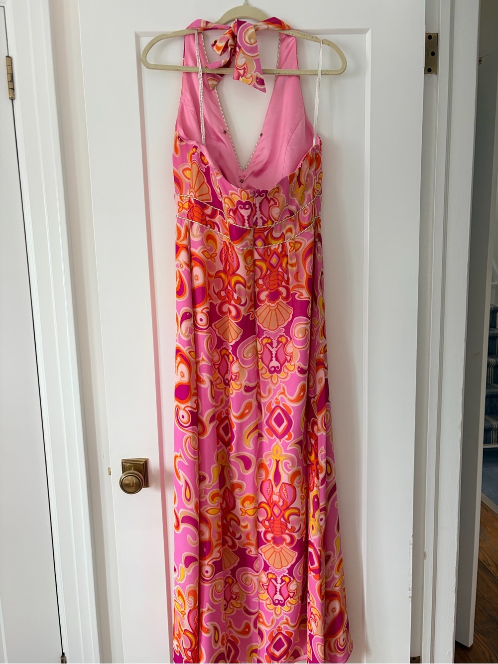 Lilly Pulitzer Pink, Orange and Red Halter Maxi Dress - Picture 2 of 3